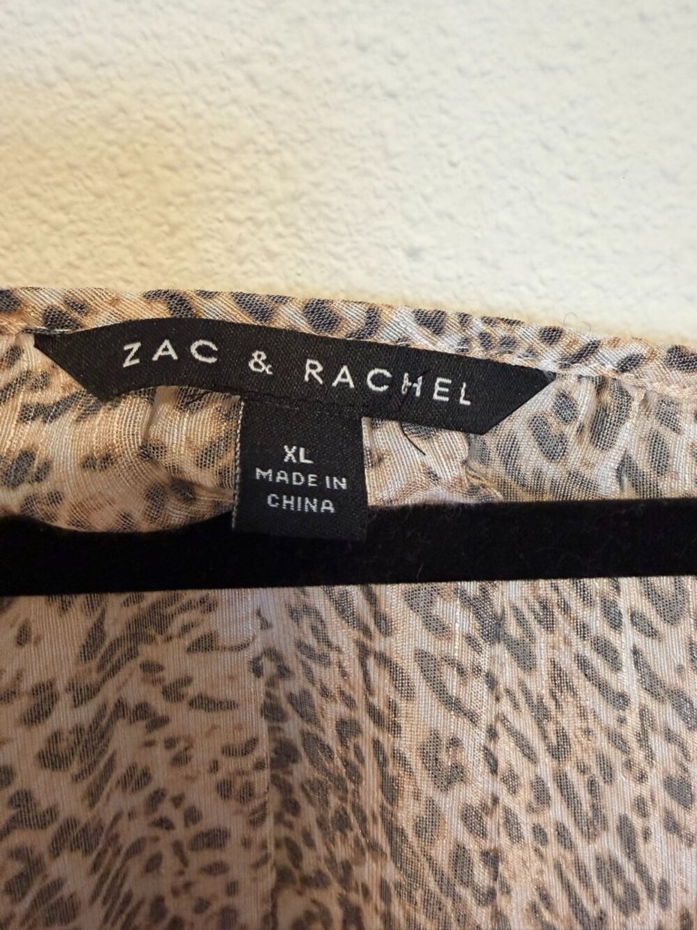 NWT Zac & Rachel XL Leopard Print Ombre Tunic Top Coral Beige - Picture 6 of 9
